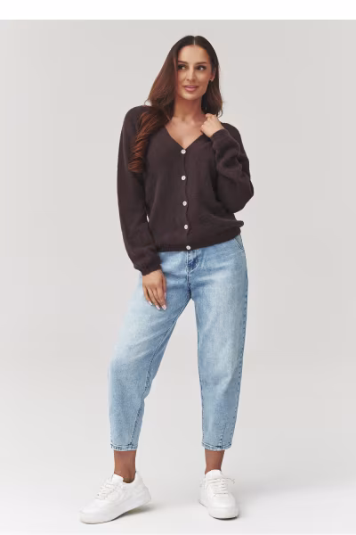 Sweter Damski Model C38 Czekolada - Makadamia — zdjęcie 2
