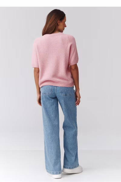 Sweter Damski Model C45 Powder Pink - Makadamia — zdjęcie 3