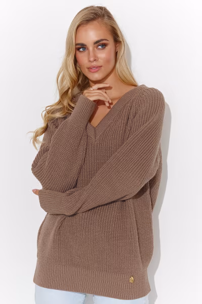 Sweter Damski Model S140 Cappuccino - Makadamia — zdjęcie 1