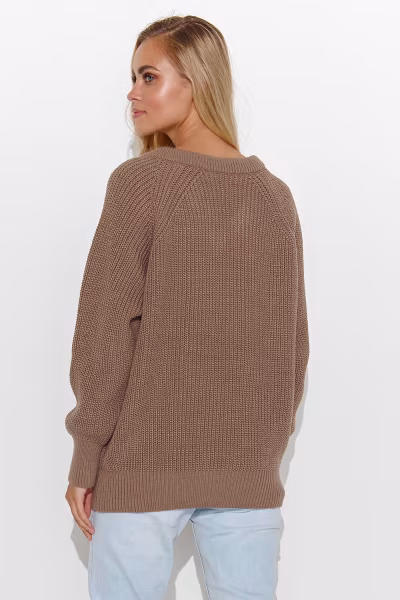 Sweter Damski Model S140 Cappuccino - Makadamia — zdjęcie 3