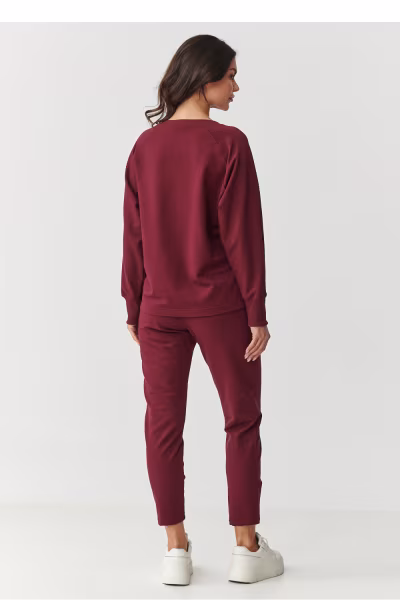 Spodnie Komplet Model M888 Bordo - Makadamia — zdjęcie 2