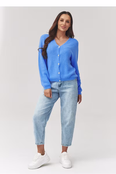 Sweter Damski Model C38 Blue Jeans - Makadamia — zdjęcie 2