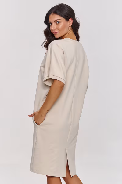Sukienka Model M864 Light Beige - Makadamia — zdjęcie 3