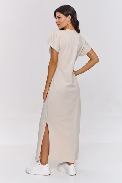 Sukienka Model M878 Light Beige - Makadamia — zdjęcie 2