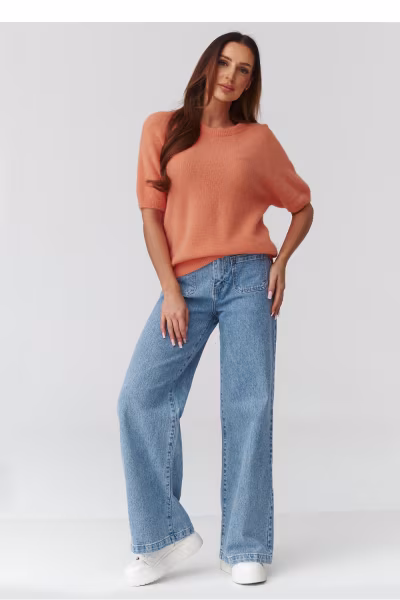 Sweter Damski Model C45 Coral - Makadamia — zdjęcie 2