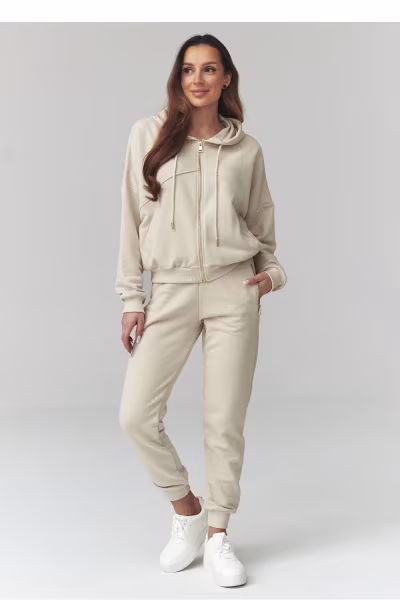 Spodnie Komplet Model A14 Light Beige - Makadamia — zdjęcie 1