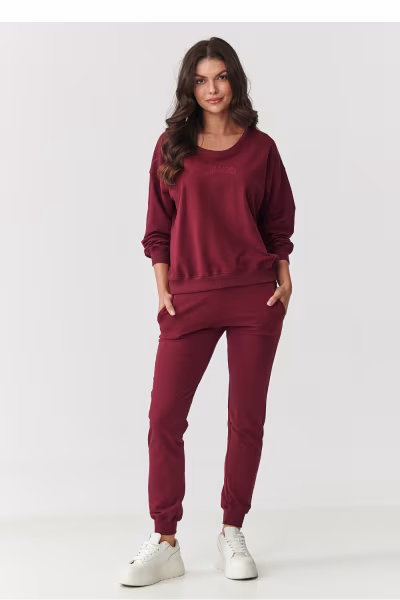 Spodnie Komplet Model M891 Bordo - Makadamia — zdjęcie 1