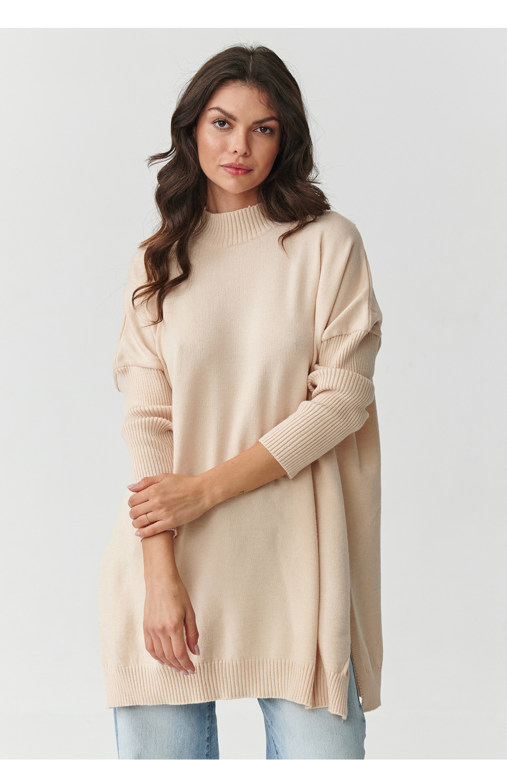 Sweter Damski Model S164 Nude - Makadamia