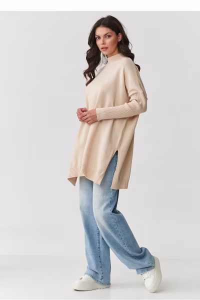 Sweter Damski Model S164 Nude - Makadamia — zdjęcie 2