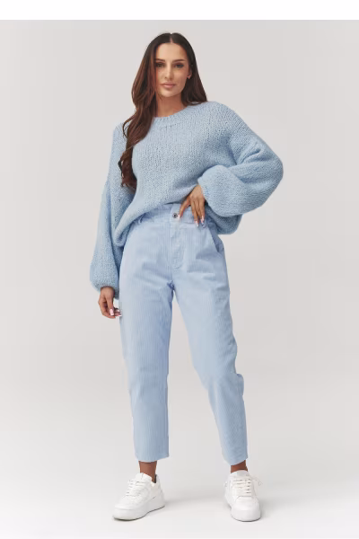 Spodnie Damski Model C33 Błękit - Makadamia — zdjęcie 2