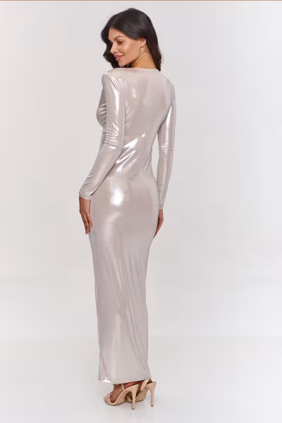 Sukienka Model M886 Light Beige - Makadamia — zdjęcie 2