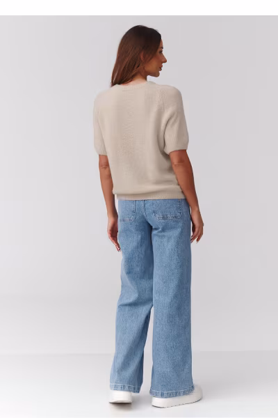 Sweter Damski Model C45 Light Beige - Makadamia — zdjęcie 3