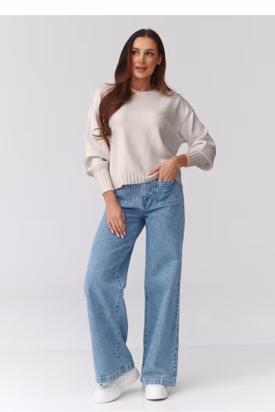 Sweter Damski Model C43 Light Beige - Makadamia — zdjęcie 2