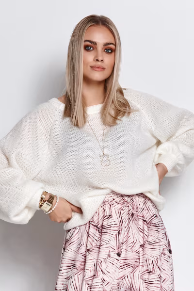 Sweter Damski Model S114 Ecru - Makadamia — zdjęcie 1
