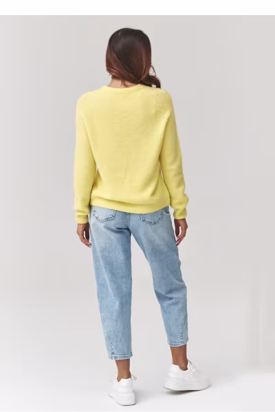 Sweter Damski Model C40 Yellow - Makadamia — zdjęcie 3