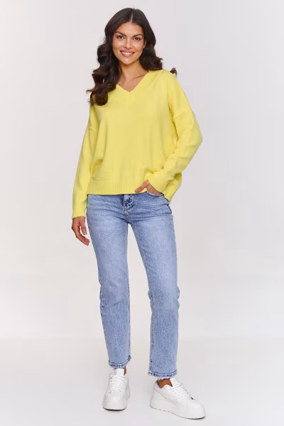 Sweter Damski Model S158 Yellow - Makadamia — zdjęcie 2