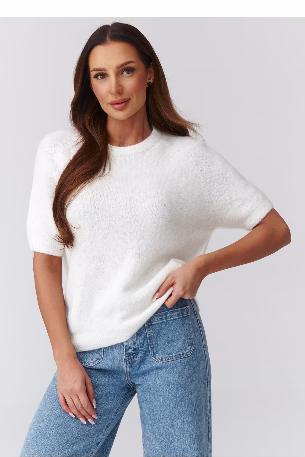 Sweter Damski Model C45 Ecru - Makadamia