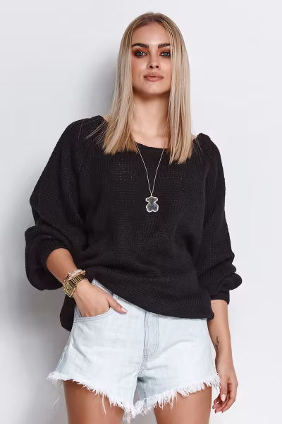 Sweter Damski Model S114 Black - Makadamia — zdjęcie 1
