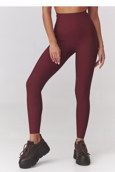 Legginsy Model C30 Bordo - Makadamia — zdjęcie 1