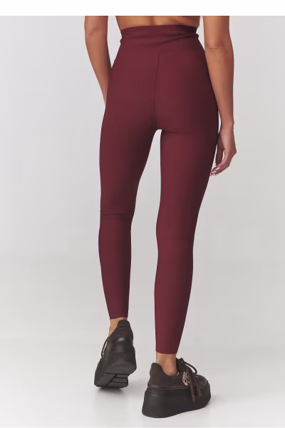 Legginsy Model C30 Bordo - Makadamia — zdjęcie 3