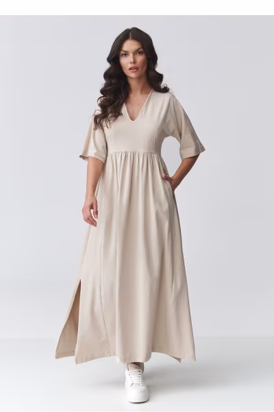 Sukienka Model M933 Light Beige - Makadamia — zdjęcie 2
