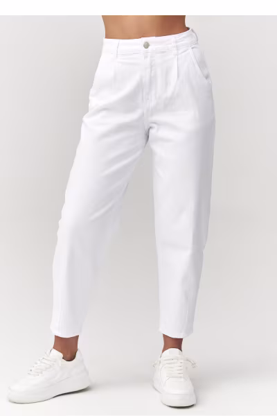 Spodnie Jeansy Damskie Model C31 White - Makadamia — zdjęcie 1