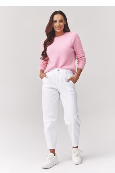 Spodnie Jeansy Damskie Model C31 White - Makadamia — zdjęcie 2