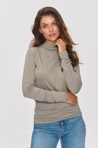 Bluzka Model M840 Taupe - Makadamia — zdjęcie 1