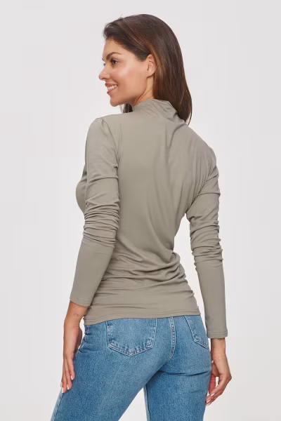 Bluzka Model M840 Taupe - Makadamia — zdjęcie 3