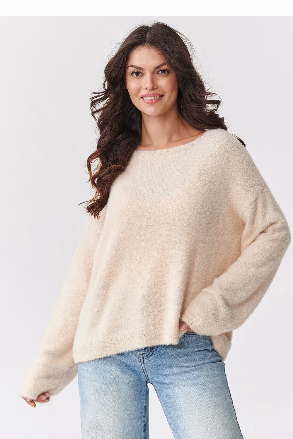 Sweter Damski Model S171 Light Beige - Makadamia