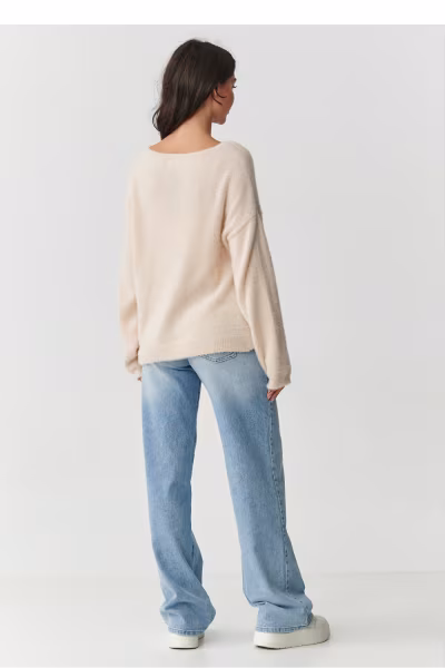 Sweter Damski Model S171 Light Beige - Makadamia — zdjęcie 3