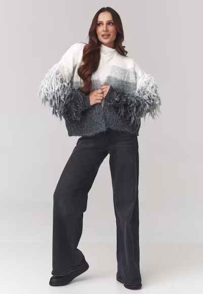 Sweter Damski Model C25 Grey - Makadamia — zdjęcie 2