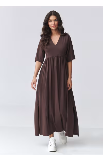 Sukienka Model M933 Dark Chocolate - Makadamia — zdjęcie 1
