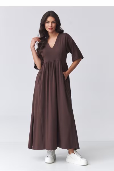 Sukienka Model M933 Dark Chocolate - Makadamia — zdjęcie 2