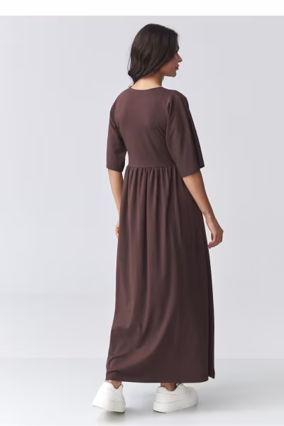 Sukienka Model M933 Dark Chocolate - Makadamia — zdjęcie 3