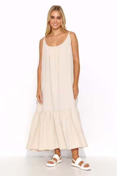 Sukienka Model M836 Light Beige - Makadamia — zdjęcie 1