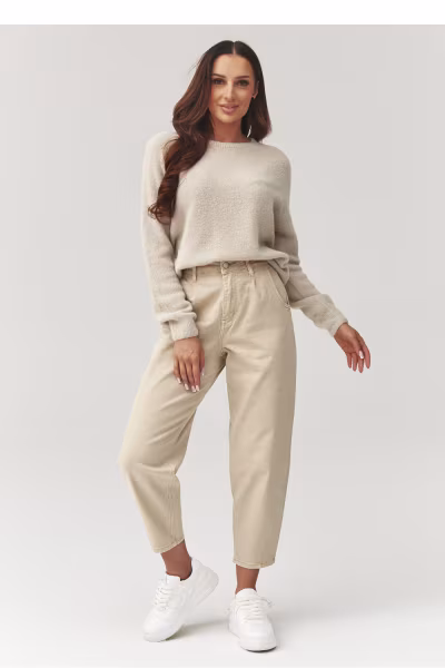 Spodnie Jeansy Damskie Model C31 Beige - Makadamia — zdjęcie 2
