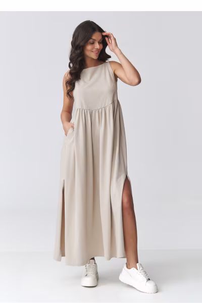Sukienka Model M932 Light Beige - Makadamia — zdjęcie 2