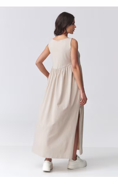 Sukienka Model M932 Light Beige - Makadamia — zdjęcie 3