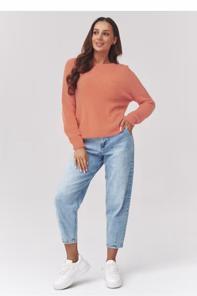 Sweter Damski Model C40 Coral - Makadamia — zdjęcie 2