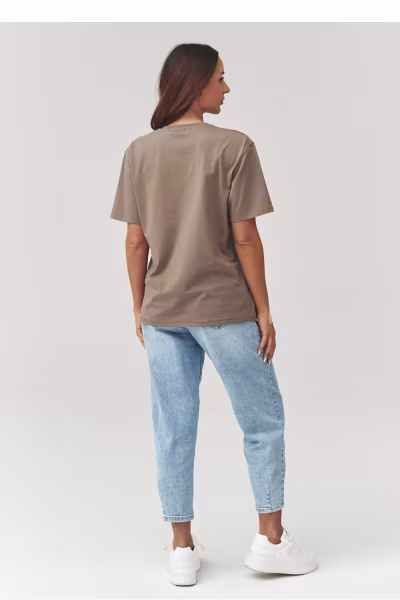 Tshirt Damski Model C41 Mocca - Makadamia — zdjęcie 3