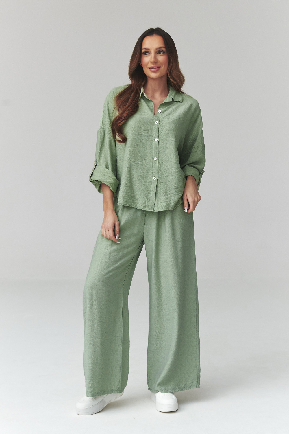 Spodnie Komplet Model C49 Oliwka - Makadamia