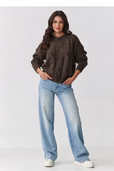 Sweter Damski Model S169 Ziemisty Brąz - Makadamia — zdjęcie 2