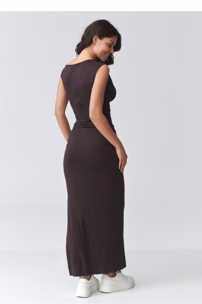 Sukienka Model M928 Dark Chocolate - Makadamia — zdjęcie 3