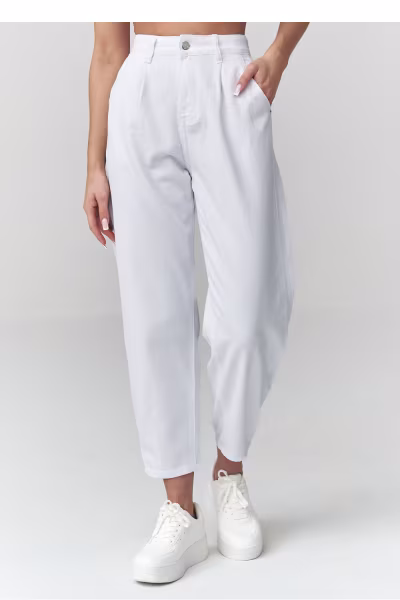 Spodnie Jeansy Damskie Model C52 White - Makadamia — zdjęcie 1