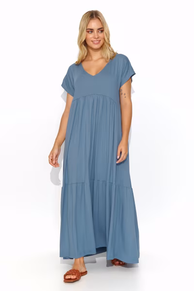 Sukienka Model M828 Denim - Makadamia — zdjęcie 1