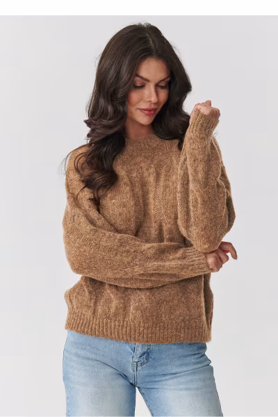 Sweter Damski Model S169 Ochra - Makadamia — zdjęcie 1