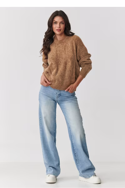 Sweter Damski Model S169 Ochra - Makadamia — zdjęcie 2