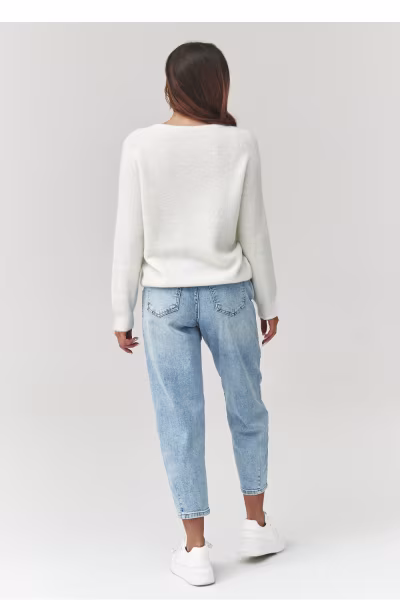 Sweter Damski Model C40 Ecru - Makadamia — zdjęcie 3