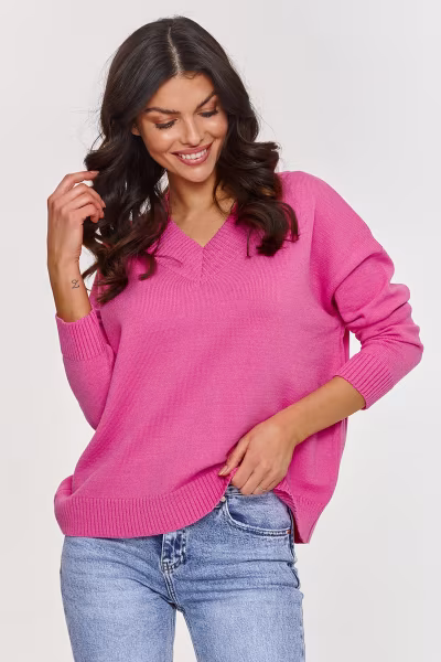 Sweter Damski Model S158 Baby Pink - Makadamia — zdjęcie 1